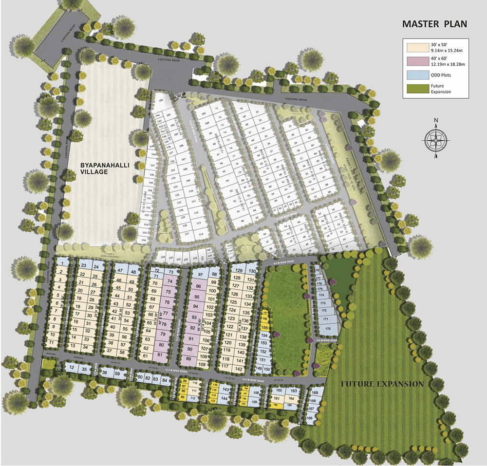 Taapasi Rose Vista,Bagalur,Bengaluru- Master Plan