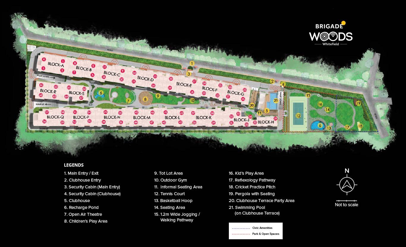 Brigade Woods,Whitefield,Bengaluru- Master Plan