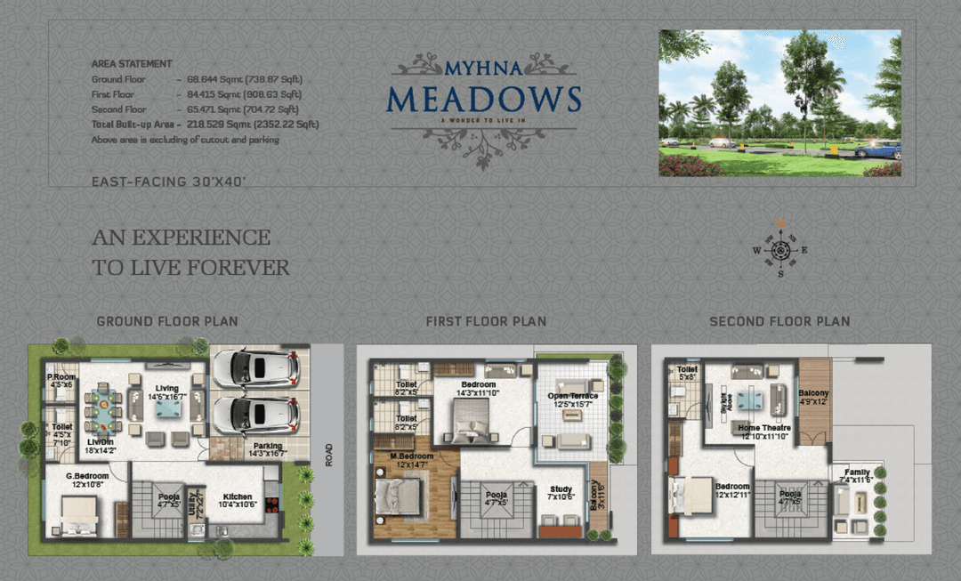 Myhna Meadows,Gunjur,Bengaluru- 4BHK Floor Plan