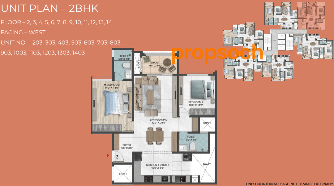 Sumadhura Epitome,Jakkur,Bengaluru- 2BHK Floor Plan