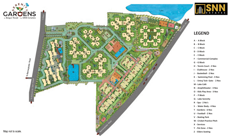 SNN Raj Serenity Gardens,Bannerghatta Road,Bengaluru- Master Plan