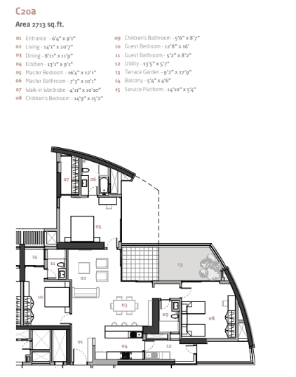 Pursuit of A Radical Rhapsody Phase 1,Whitefield,Bengaluru- 3BHK Floor Plan